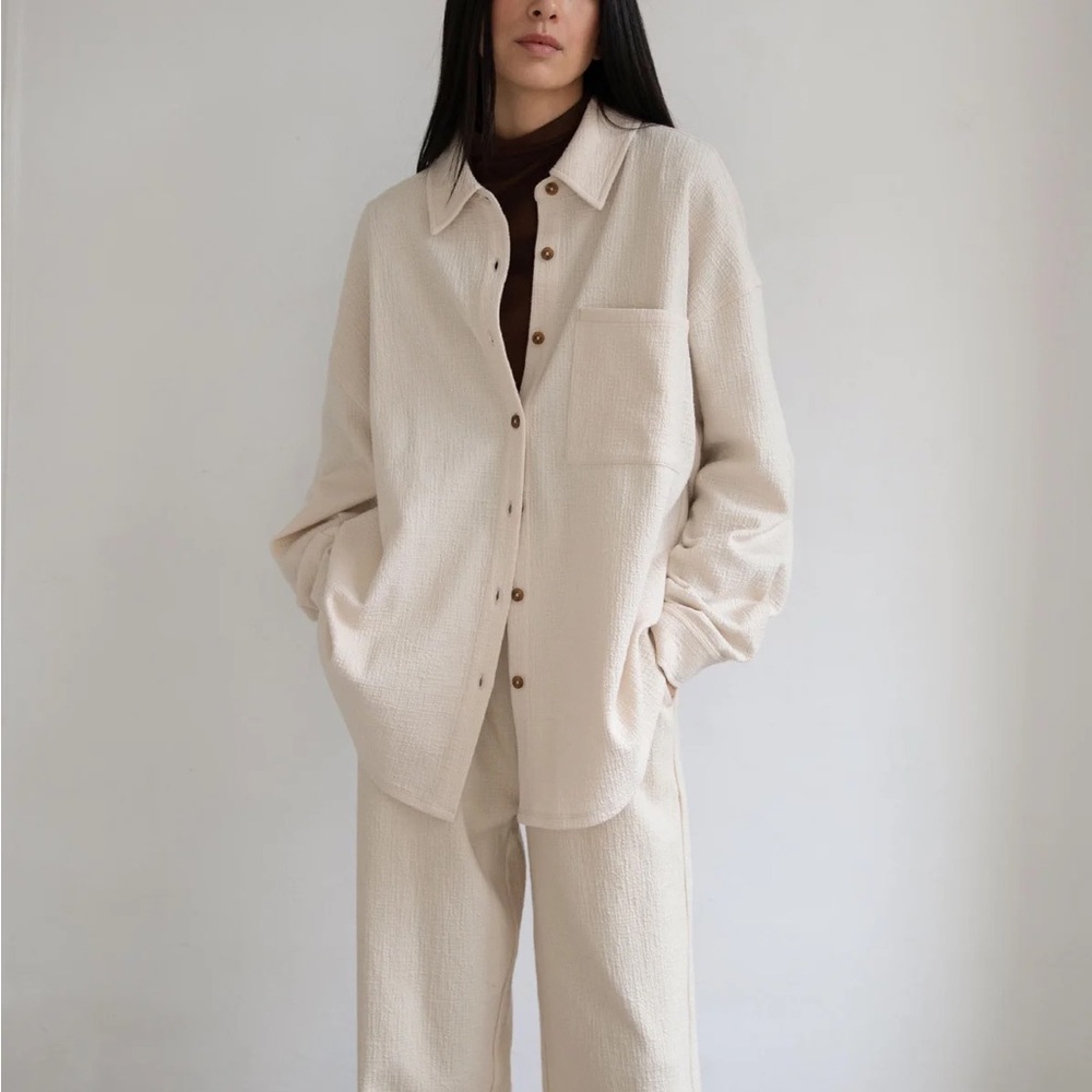 Oak & Fort Beige Button Up